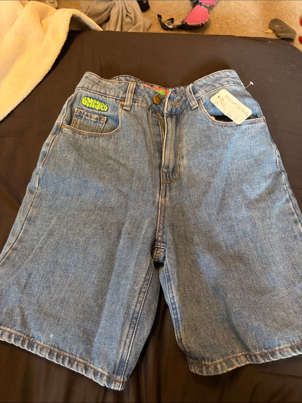 Gymboree Blue Denim Kids Shorts with Logo Patch
